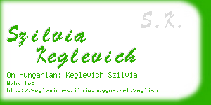 szilvia keglevich business card